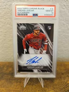 2024 Topps Chrome Black - Autographs #CBA-JL Jordan Lawlar (AU, RC) PSA 10 - Picture 1 of 2