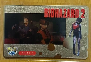 Biohazard 2 Gold Telephone Card Japan Rare - Picture 1 of 2