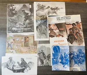 Life Out West Benton Clark American illustrator Art Clippings 1939 Lot Of 7 - Imagen 1 de 4