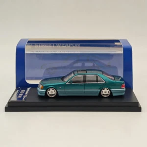 1:64 Street Weapon Mercedes Benz W140 S600 Green Limited 499 Diecast Model Car - Picture 1 of 7