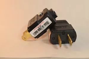 2-Pack, Leviton 2-Prong Replacement Plug, Black Polarized, 101-2EP 15A 110V 120V - Picture 1 of 1