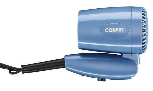 Conair 124ANR 1600W Folding Handle Blow Dryer - Blue