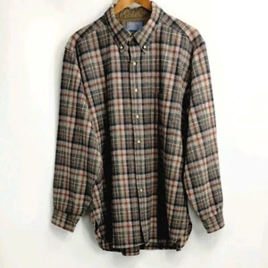 Camisa Pendleton Para Hombre Talla XL Marrón A Cuadros Lana Abotonada De Colección Portland - Imagen 1 de 14