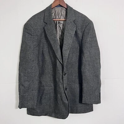 Chaqueta Blazer Alan River Para Hombre Talla 48R Gris Carbón Lana de Cordero Abotonada Foto 1 de 4