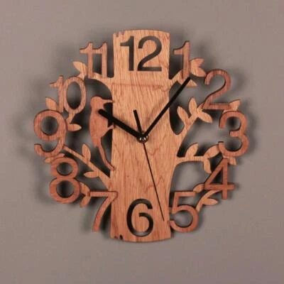Wall Clock Tree-Shape Silent Non-Ticking Clock  Office Living Room Bedroom Decor - Image 1 of 4