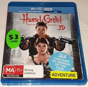 Hansel & Gretel : Witch Hunters - 3D Blu-ray + 2D Blu-ray + DVD (2013) Ex-Rental - Picture 1 of 5