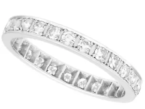 1.00 ct Diamond and 14 ct White Gold Full Eternity Ring - Vintage Circa 1990 - Picture 1 of 9