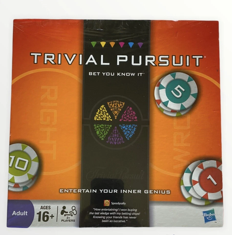 Trivial Pursuit Bet You Know It Game Hasbro Ages 16 up 2 Players