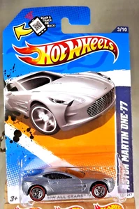 2012 Hot Wheels Walmart Redline #123 HW All Stars 3/10 ASTON MARTIN ONE-77 Gray - Picture 1 of 5