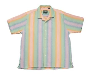 Gitman Vintage NWT $245 Baja Blanket Pastel Striped Camp Shirt Cotton S/S L - Picture 1 of 6