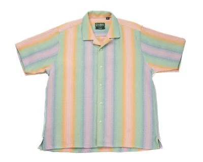 Gitman Vintage NWT $245 Baja Blanket Pastel Striped Camp Shirt Cotton S/S L - Image 1 of 4