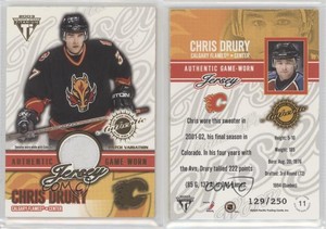 2002-03 Pacific Private Stock Titanium /250 Chris Drury #11 Patch
