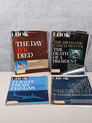 Lot 4 Look  Magazines 1967; Death Of  A President, Kennedy Assassination Dallas Foto 1 de 4