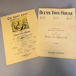 Vintage Sheet Music Lot The Lord's Prayer Albert Hay Malotte Bless This House - Picture 1 of 8