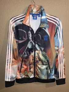 EUC YOUTH BOYS LARGE LG ADIDAS X STAR WARS DARTH VADER R2D2 TRACK TOP JACKET - Picture 1 of 9