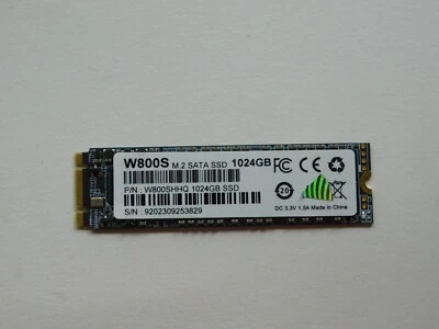 Gateway GWNR71539-BK 1024GB W800S Laptop SSD Solid State Drive W800SHHQ "TESTED" - Image 1 of 2
