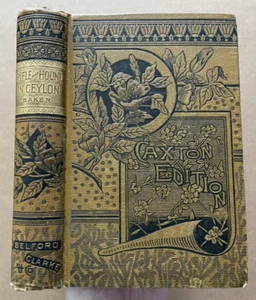 Vintage RIFLE and the HOUND in CEYLON Book Samuel Baker Caxton Edition Fine Bind - Picture 1 of 7