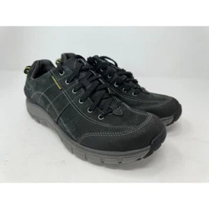 Clarks Shoes Women 9.5 Wave Walk Lace Up Walking Hiking Sneaker Black Waterproof - Picture 1 of 8