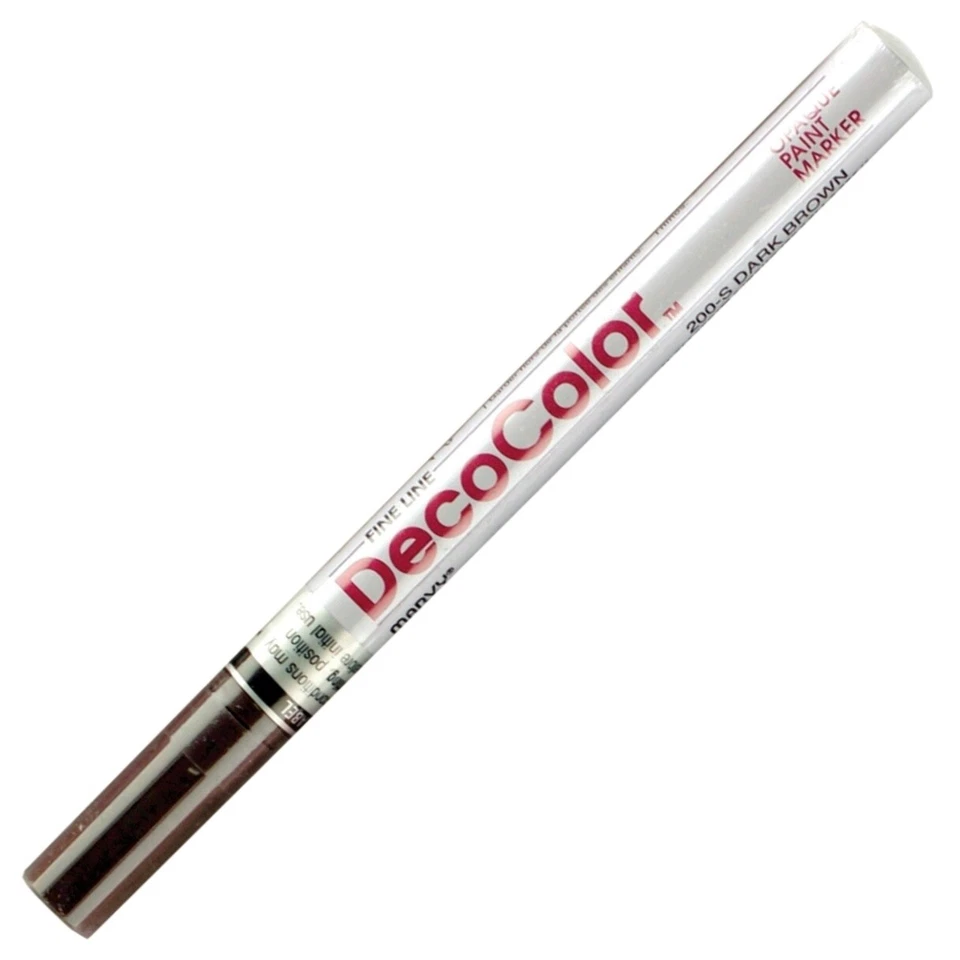 200-18 Marvy DecoColor Opaque Paint Marker, Fine Tip, Dark Brown, Pack of 1 - Image 1 of 1