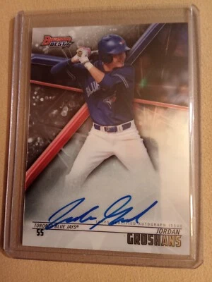 2018 Bowman's Best Jordan Groshans AUTOGRAPH #B18-JG Rookie baseball card - Image 1 of 2