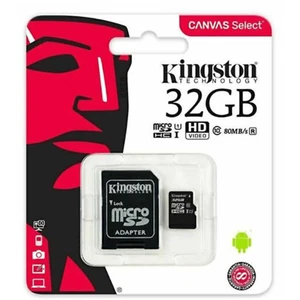 Kingston Micro SD SDHC SDXC 32/64/128 GB Class10 UHS-I Memory Card with Adapter - Picture 1 of 4