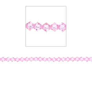 4mm Bicone Crystal Beads, Light Rose, 100pc,Loose Beads, Made with Swarovski - Picture 1 of 1