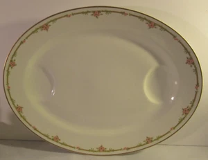 Limoges Lrg. Plato Well Roses Theadore Haviland 18 X 14 Excelente - Imagen 1 de 6