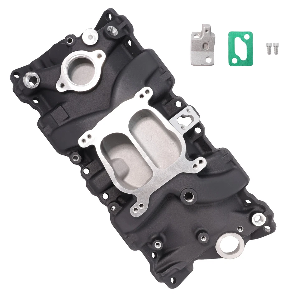 2104 Black Intake Manifold for Chevy GMC 262-400 V8 Performer Series 87-95 Foto 1 de 4