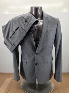 Express Herren EXTRA SLIM grau 2-teilig Anzug, Sakko 40R, Hose 34x31 - Bild 1 von 16