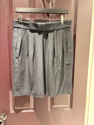 Whistles Black Lined Silk Skirt With Bow, Size 14 - Image 1 of 4