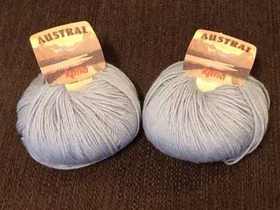 2 Bolas * Hilo Austral * Katia España * Lana Acrílica * 153 Yardas / 1.75 OZ Azul Ea  Foto 1 de 4