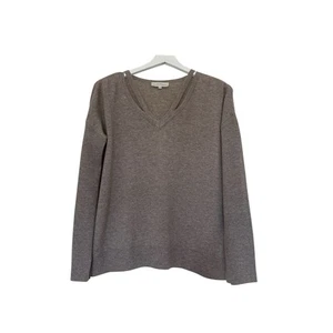 Maglione bianco + Warren marrone tortora cashmere e lana scollo a V taglia small - Foto 1 di 6