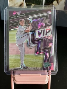 2025 National VIP Gold Pack - Jamie Arnold Purple Ice /50 Rated Prospect RC - Picture 1 of 3