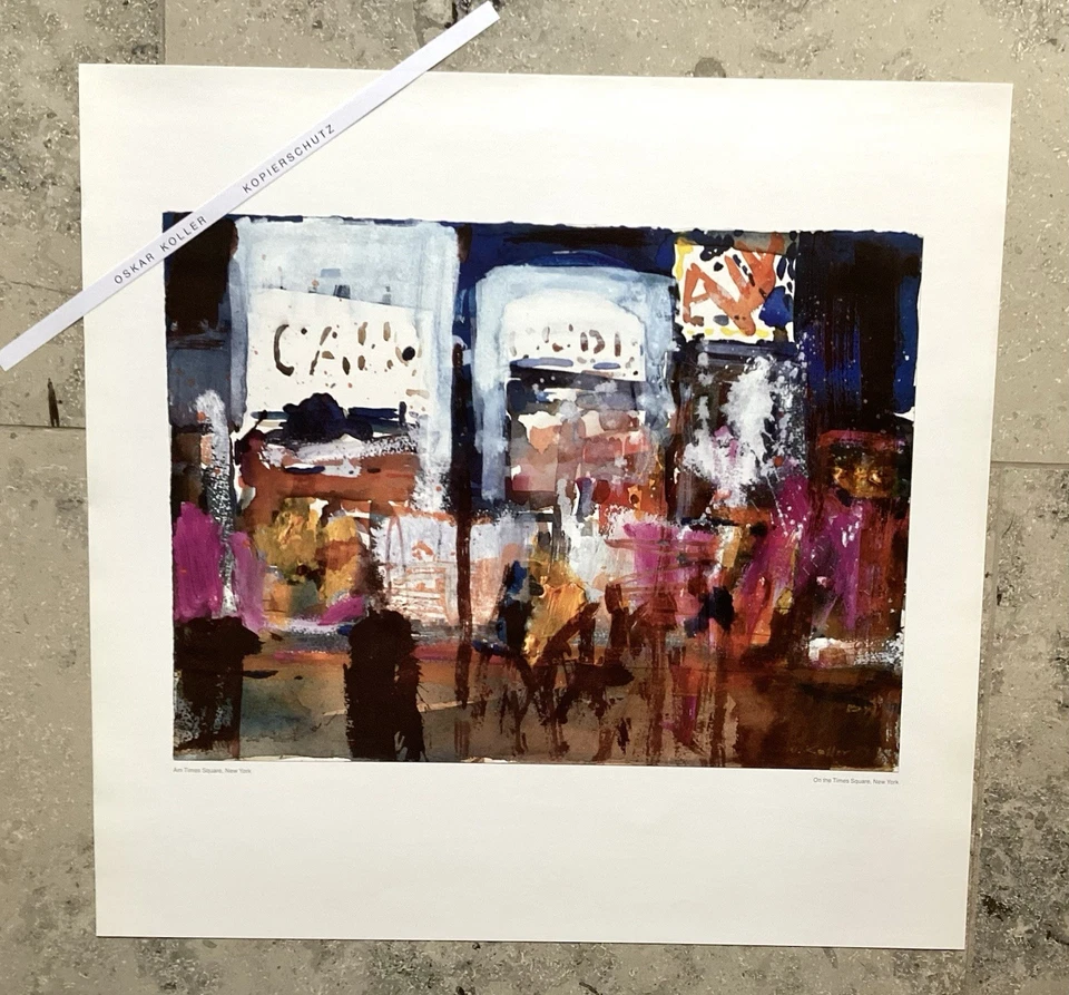 Oskar Koller  Kunstdruck  1989	Am Times Sqare , New York - Bild 1 von 1