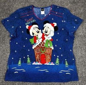 Disney Mickey & Minnie Sweet Holiday Wishes Christmas - Size XL - FREE SHIPPING - Picture 1 of 12