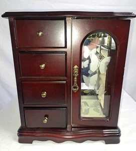 Women's Wooden Jewelry Cabinet Organizer - Picture 1 of 9