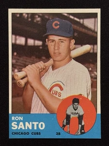1963 TOPPS - RON SANTO #252 - VINTAGE BASEBALL CARD - HOF - EX/NM - CHICAGO CUBS - Picture 1 of 2