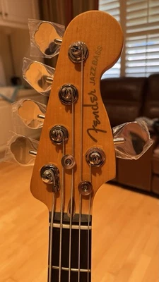 Fender American Ultra II Jazz Bass V 5-String, Ebony Fingerboard, Ultraburst - Image 1 of 4