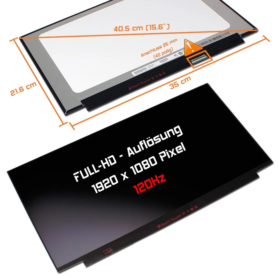 15,6" Full HD LED Ersatz Display matt für Innolux N156HRA-GAA (CMN1522) 120Hz  - Bild 1 von 1