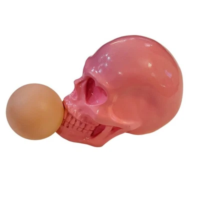 Decoración de chicle rosa calavera corazón ojos | Y2K gótico Kawaii escultura arte pop moderno Foto 1 de 4