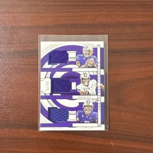 2024 National Treasures Coll. Penix JR. Odunze Polk Triple Rookie Patch 36/75 RC - Picture 1 of 3