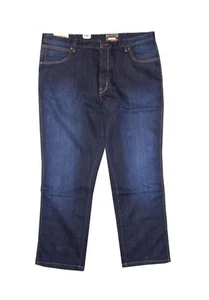 WRANGLER TEXAS STRETCH DARK WASHED BLUE JEANS WITH FADDING EFFECT (TOUGH DARK) I - Picture 1 of 4