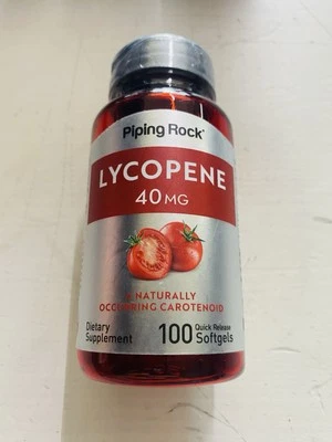 Licopeno, 40 mg, 100 cápsulas blandas de liberación rápida Foto 1 de 3