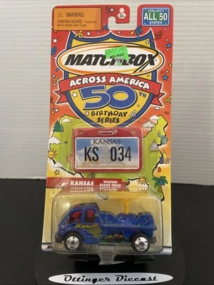 2001 Matchbox 1:64 Scale ACROSS AMERICA BIRTHDAY KANSAS WEATHER RADAR TRUCK NIP - Image 1 of 4