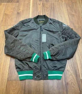 Alpha Industries MA-1 Nylon Flight Jacket Dark Green M Used - Picture 1 of 9