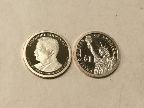 2013 THEODORE ROOSEVELT PRESIDENTIAL COIN MIRROR-LIKE GEM PROOF DOLLAR $1 Cover