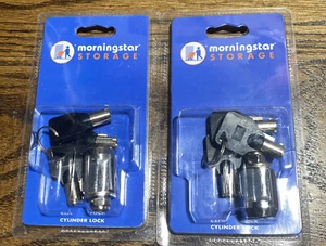2 Packages Of 3 Keys 1 cylinder lock For Storage Spaces Lockers MR28LO - Picture 1 of 1