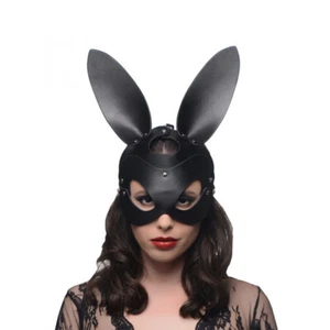 XR Master Series Faux Leather Naughty Bad Bunny Rabbit Face Mask Fancy Dress - Picture 1 of 1