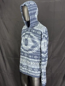 Polo Ralph Lauren Para Hombre L Azul Suroeste Azteca Tejido Pullover Sudadera con Capucha - Imagen 1 de 11
