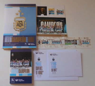 Аргентина чемпион мира по футболу Катар 2022 аргентинская филателия упаковка новая печать - Изображение 1 из 4